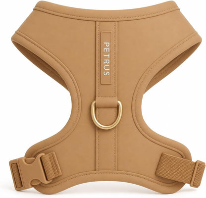 Premium No-Pull Dog Harness Soft Neoprene & Breathable Mesh Vest with Front & Back Clip D-Rings Adjustable Lightweight Walking Harness for Puppies, Small & Medium Dogs (Bronze Brown Gold, M)10