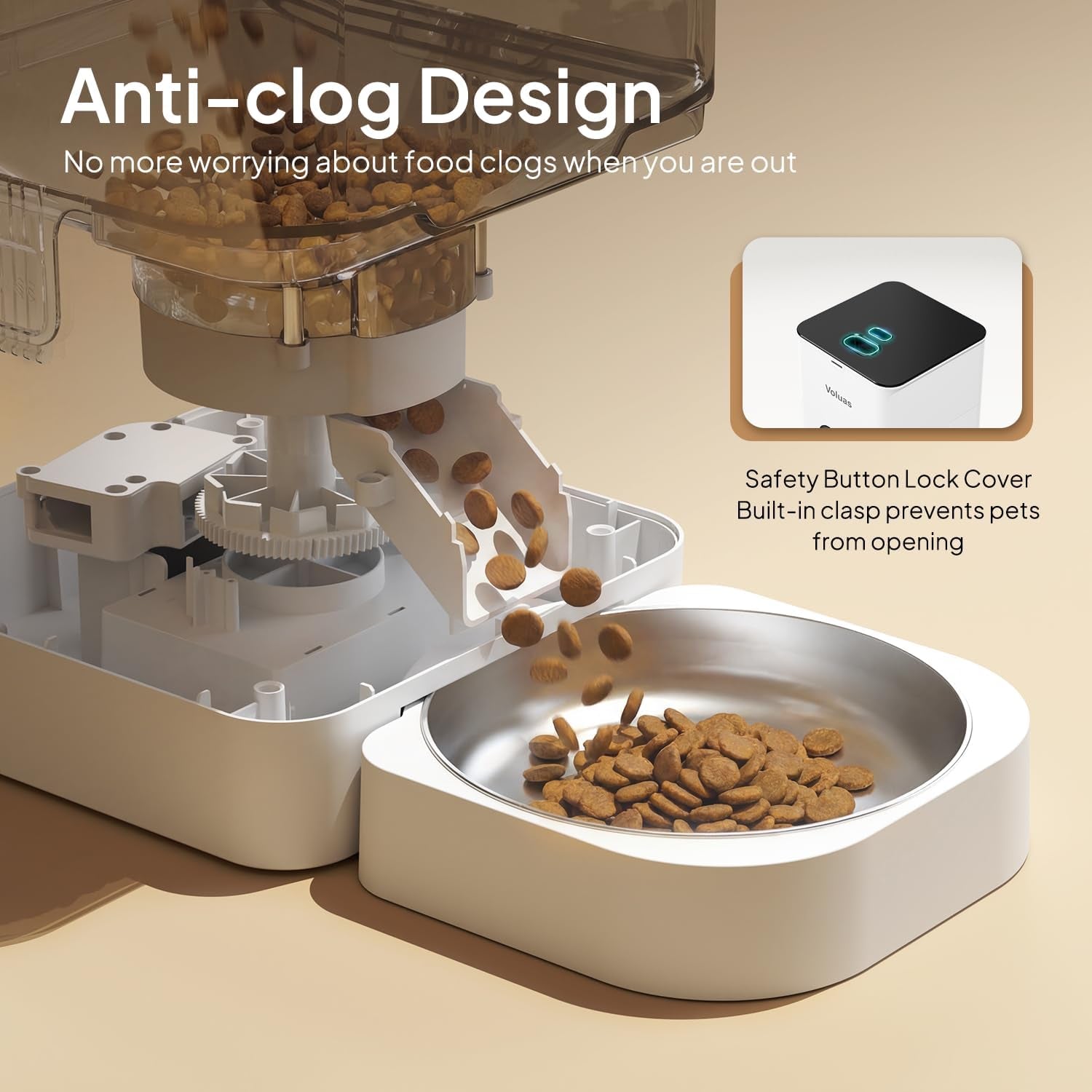 voluas-automatic-cat-feeder-4l-timed-dry-food-dispenser-for-cats-dogs-programmable-portion-control-up-to-4-meals-daily-dual-power-supply-power-off-memory-10-second-voice-recorder