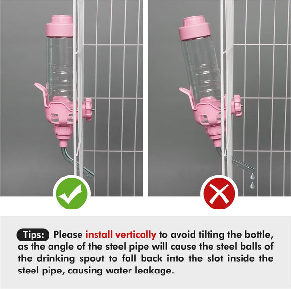 Vannon Dog Crate Water Bottle, 34Oz Top-Fill Pet Water Dispenser, Pink | Kennel Water Bottle Helps Keep Pets Hydrated Longer with Fewer Refills and Easy Daily Care.2
