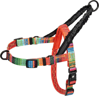Leash Boss No Pull Dog Harness, Easy Walk for Small, Medium, and Large Pets, Reflective with Rear and Front Clip Attachment (Blanket Pattern, Medium)1