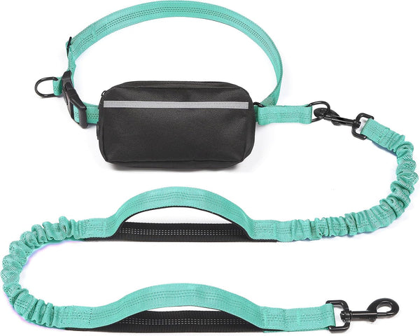 Iyoshop Hands Free Dog Leash with Zipper Pouch, Dual Padded Handles and Durable Bungee for Walking, Jogging and Running Your Dog (Large, 25-120 Lbs, Black)36