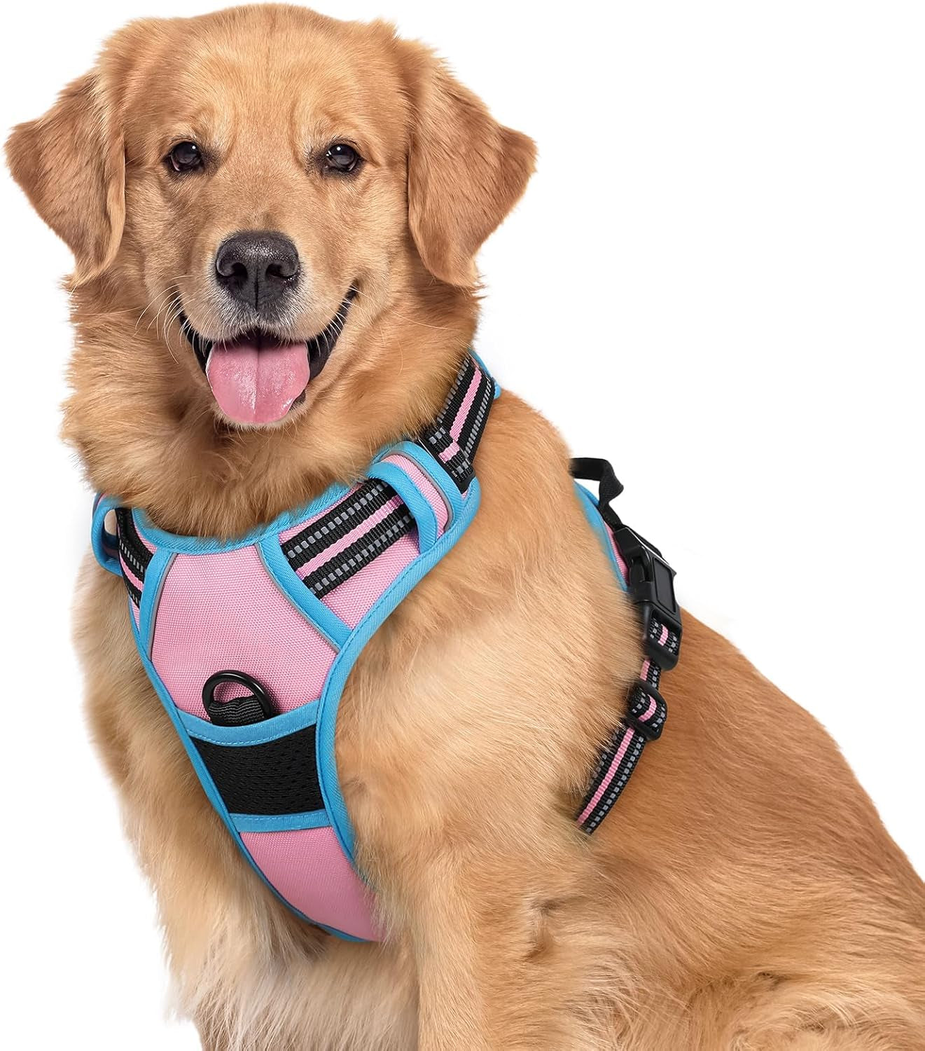 rabbitgoo-dog-harness-no-pull-for-large-dogs-with-2-leash-clips-pet-vest-no-choke-with-handle-adjustable-soft-padded-reflective-easy-control-for-walking-black-large