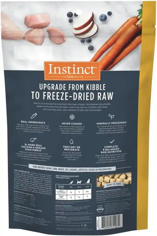 Instinct Freeze Dried Raw Meals, Natural Cat Food, Chicken, 9.5 Oz. Bag | Freshdried Raw, 93% Meat & Organs, 7% Non-Gmo Vegetables, Fruits & Other Wholesome Ingredients, Supports Overall Vitality2