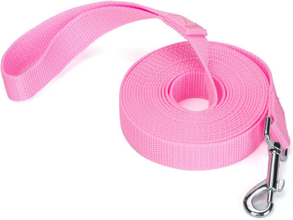 Strong Durable Nylon 10Ft Long Dog Training Leash, Traction Rope, 1 Inch Wide, for Small and Medium Dog (Black, 10 Feet)24