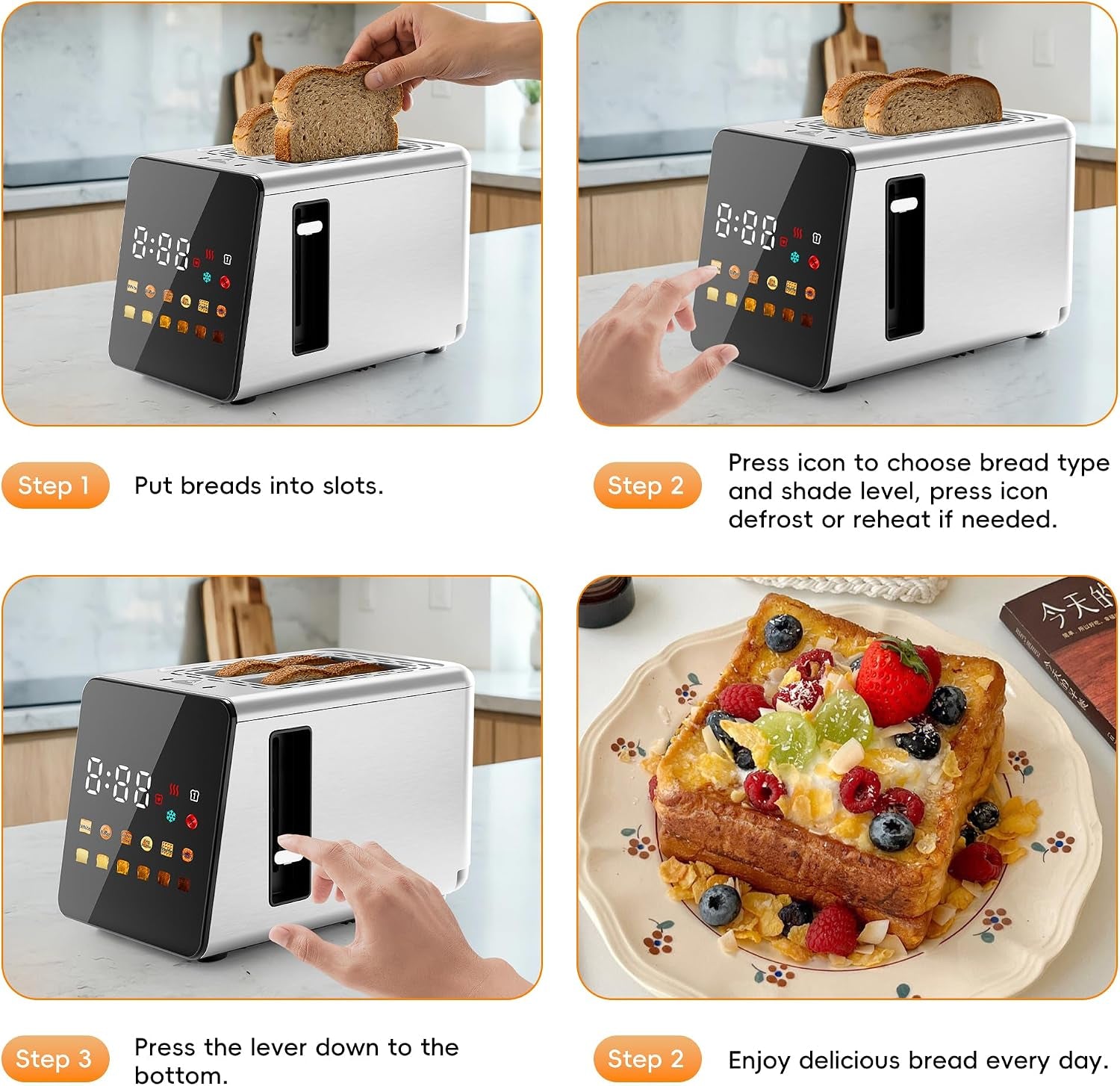 smart-touchscreen-2-slice-toaster-wide-slot-memory-single-slot-digital-timer-extra-wide-slot-for-bagels-6-shade-levels-6-bread-settings-reheat-defrost-favorite-platinum