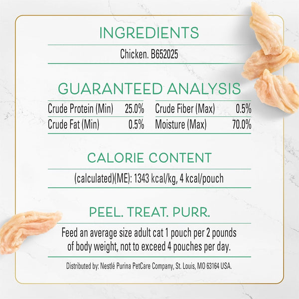 Purina Fancy Feast Natural Cat Treats, Purely Natural Hand-Selected Chicken - (Pack of 5) 10 Ct. Pouches8