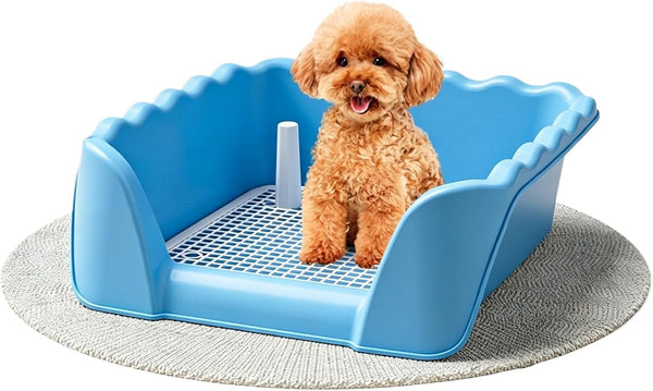 Indoor Outdoor Dog Potty Training Tray, Reusable Puppy Litter Box for Small & Medium Puppies, Pet Potty Pad Holder Toilet for Puppy Training 14.57''LX4.53''HX13.78''W (Pink)6