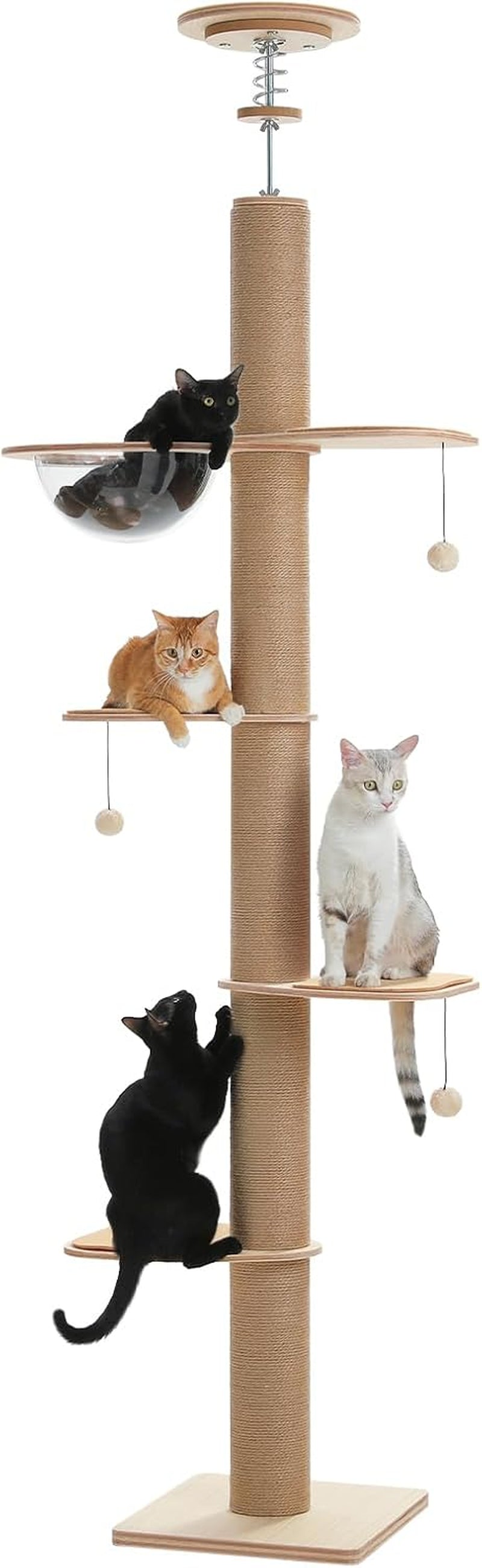 petepela-cat-tree-for-indoor-cats-34-6-small-cat-tower-with-scratching-posts-2-condos-scratching-ramp-dangling-toys-cat-play-house-for-kittens-and-small-cats-compact-tower-with-thick-sisal-posts-2-condos-dangling-toys-a-cozy-top-bed-for-kittens-small-cats