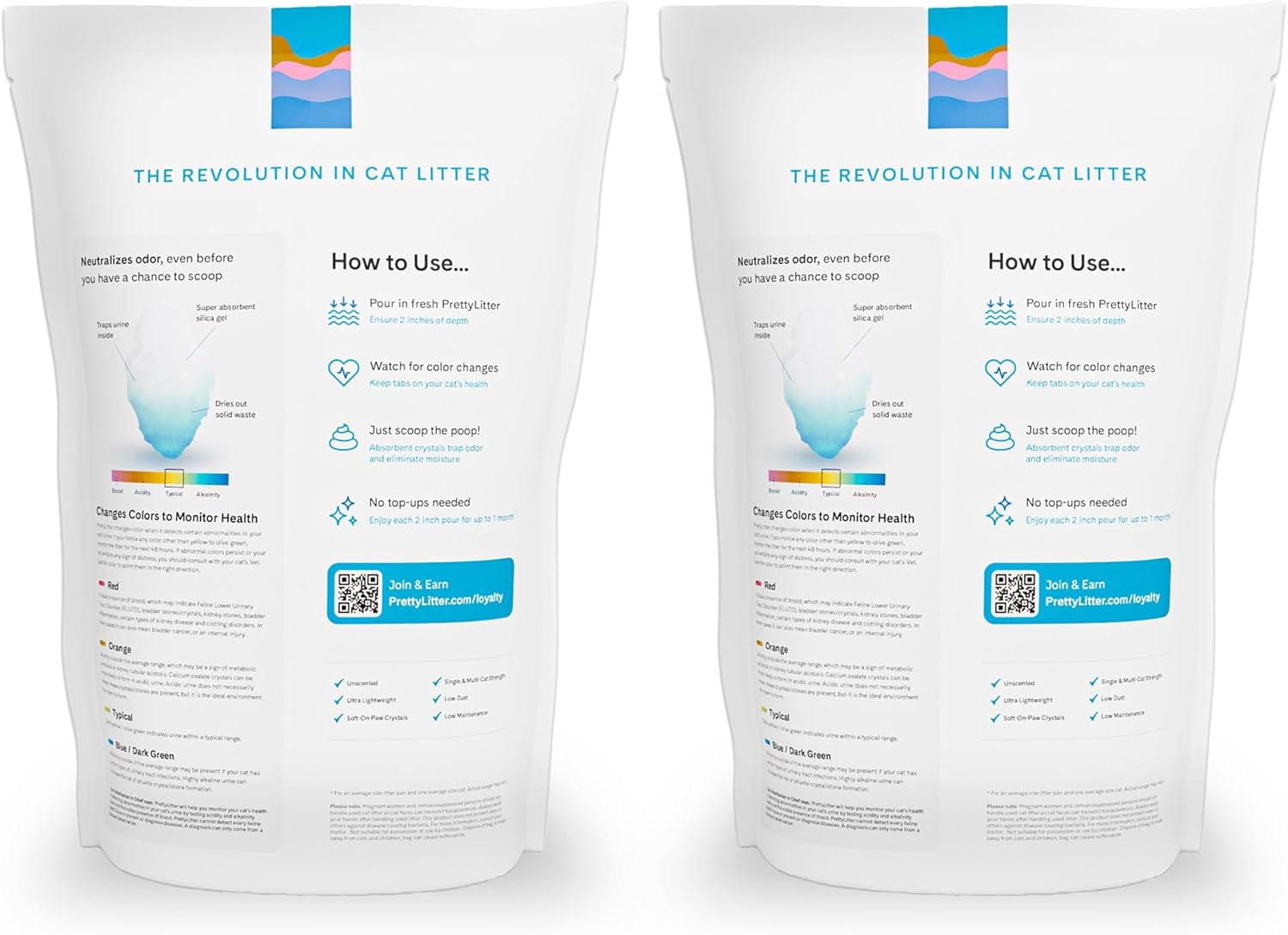 prettylitter-health-monitoring-cat-litter-unscented-non-clumping-lightweight-low-tracking-color-changing-silica-gel-crystals-advanced-odor-control-6-lbs-pack-of-2-up-to-2-month-supply