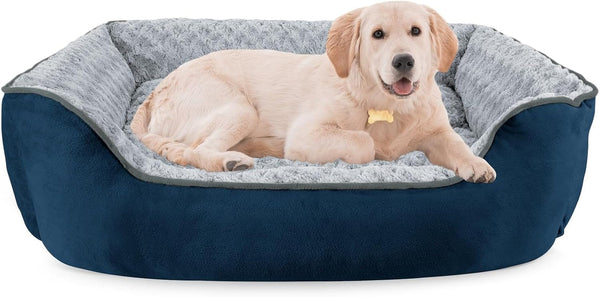 JOEJOY Rectangle Dog Bed for Large Medium Small Dogs - Washable Orthopedic Sofa Bed, Soft Breathable Puppy & Pet Cuddler, Durable Calming Dog Bed with Anti-Slip Bottom, Multiple Sizes, Beige7
