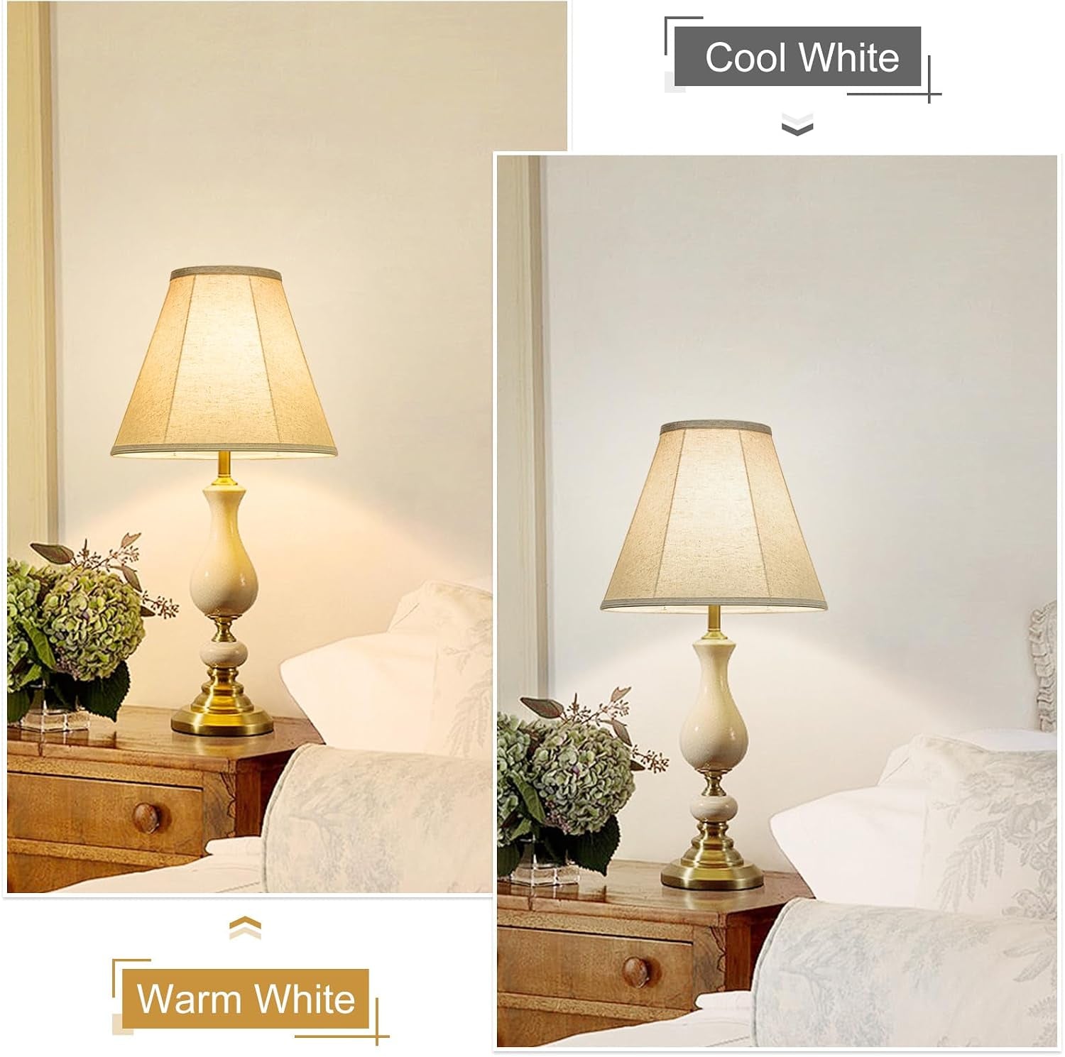 bell-lamp-shades-set-of-2-6top-x-13bottom-x-10high-beige-lamp-shade-lampshade-for-table-lamps-floor-lamps-fabric-natural-linen-hand-crafted-spider-fitter-harp-holders-included-easy-assembly