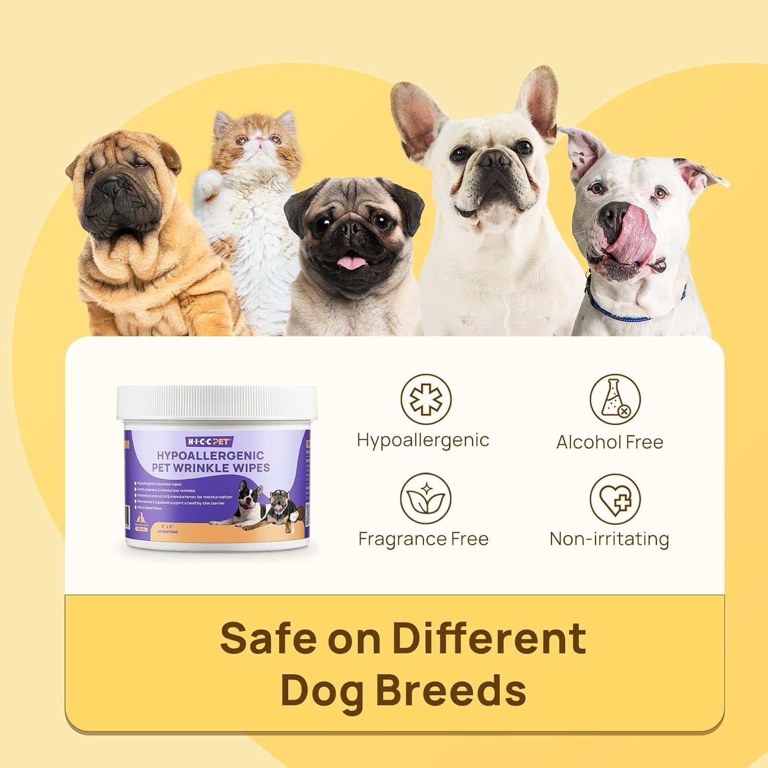 hicc-pet-wrinkle-wipes-for-dogs-deep-fold-cleaning-wipes-for-facial-folds-helps-clean-dirt-tear-residue-for-tail-pockets-skin-folds-gentle-for-bulldogs-french-bulldogs-pugs-100-count