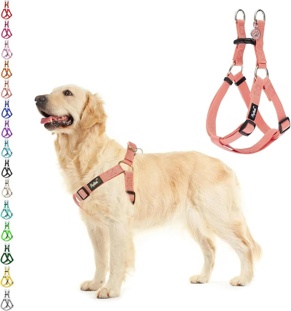PUPTECK No Pull Dog Harness Soft Adjustable Basic Nylon Step in Puppy Vest Outdoor Walking with ID Tag15
