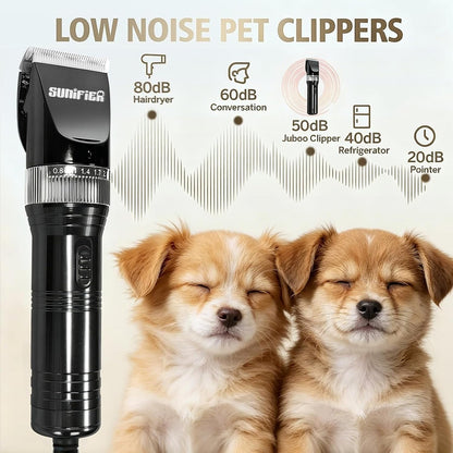 Professional Dog Grooming Clippers for Thick Coat - Dog Hair Trimmer for Grooming Kit- Sheep Shears for Thick Hair – Pet Grooming Clippers for Dogs, Cats, Sheeps, Horse (Black)6