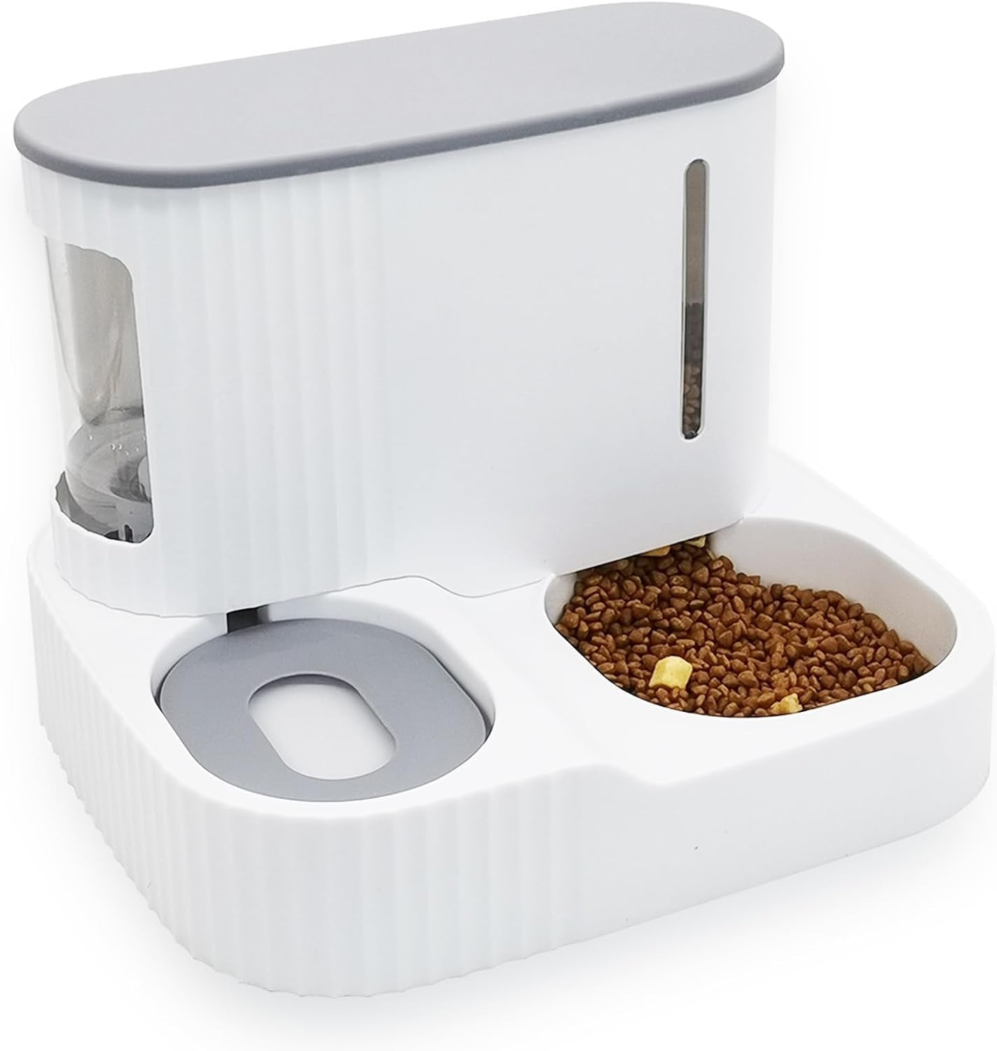 kathson-automatic-2-in-1-cat-feeder-and-water-dispenser-gravity-feed-pet-feeder-for-indoor-outdoor-cats-grey