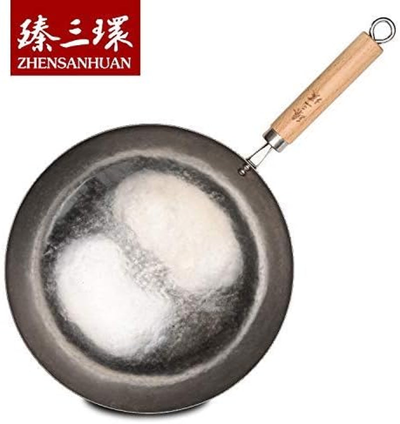 zhensanhuan-chinese-hand-hammered-iron-pow-woks-and-stir-fry-pans-wooden-handle-silver-not-seasoned-32cm