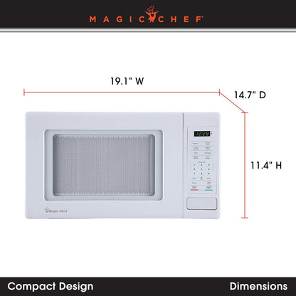 0.9 Cu. Ft. 900 Watt Countertop Microwave in White3