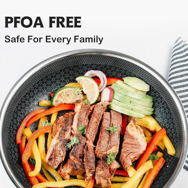 Frying Pan, 10 Inch Hybrid Non Stick Stainless Steel Skillets, Dishwasher Induction Oven Broiler Safe, Non Toxic Chef'S Pan, PFOA Free Cookware3