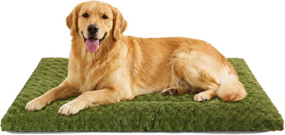 Washable Dog Bed Mat Ultra Soft Dog Crate Pad Comfy Fluffy Pet Kennel Beds Sleeping Mattress for Large Jumbo Medium Small Dogs, 36 X 23 Inch, Gray30