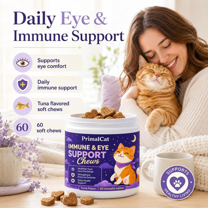 Primalcat Immune & Eye Health Support Cat Chews (60 Chews)3