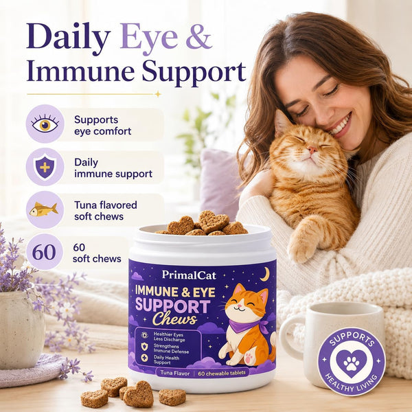 Primalcat Immune & Eye Health Support Cat Chews (60 Chews)3