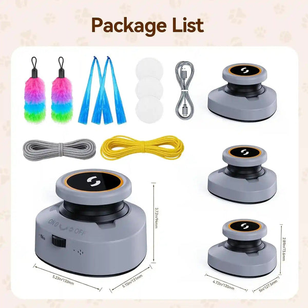 Jripae Interactive Cat Toys for Indoor Cats Automatic Smart DIY Multi-Track Cat Feather Toy, Electric Moving Treadmill Cat Toy for Bored Kittens & Adult Cats Play Chase Run Hunt Instinct Exercise7