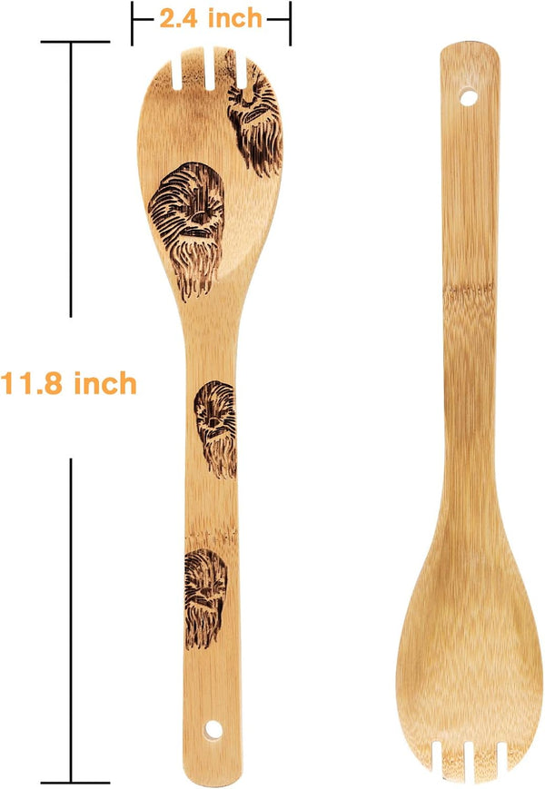 Wooden Spoons Kitchen 5 Pcs Cooking Utensils,Wooden Bamboo Utensil Set for Cooking,Heat Resistant for Nonstick Cookware-Best Kitchen Gifts6