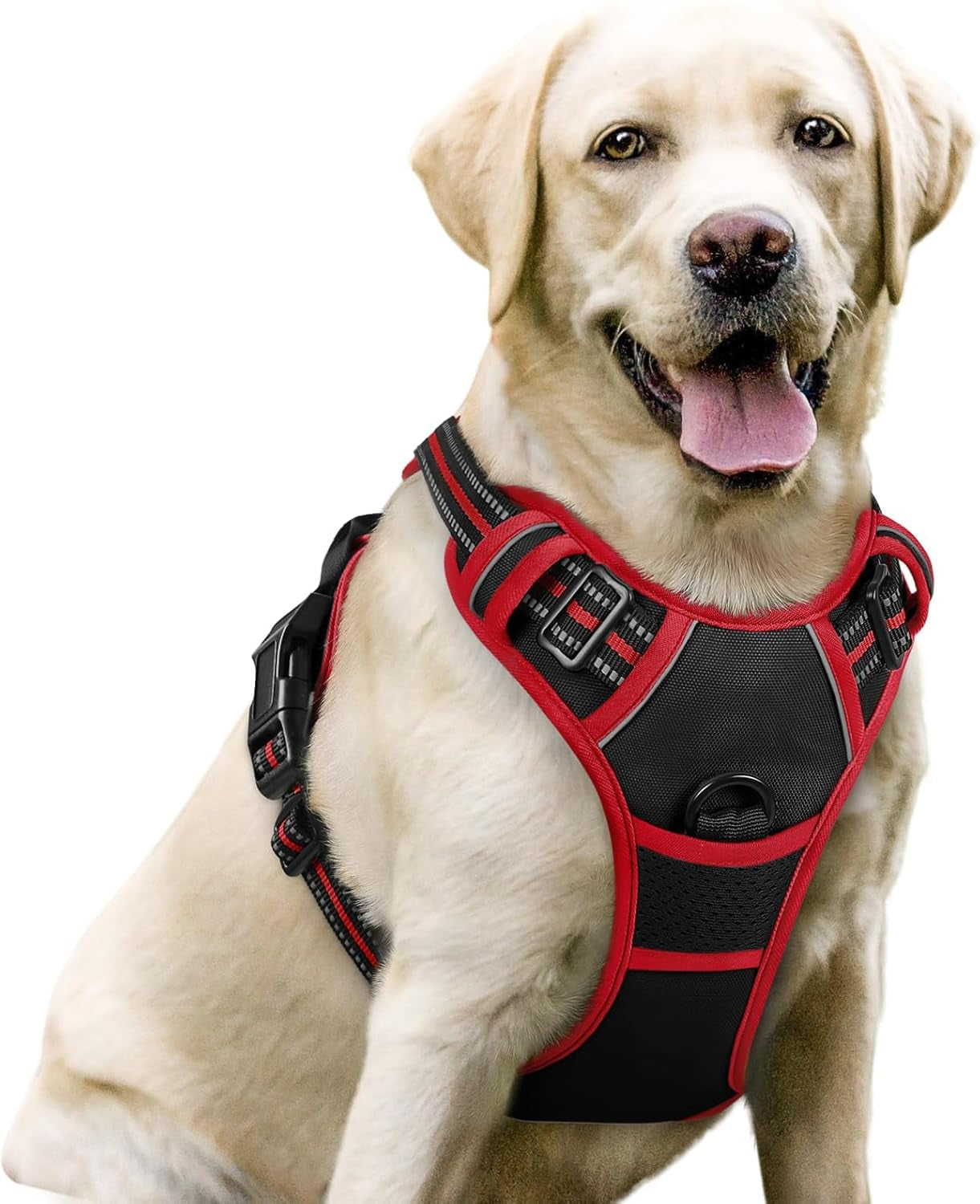 rabbitgoo-dog-harness-no-pull-for-large-dogs-with-2-leash-clips-pet-vest-no-choke-with-handle-adjustable-soft-padded-reflective-easy-control-for-walking-black-large
