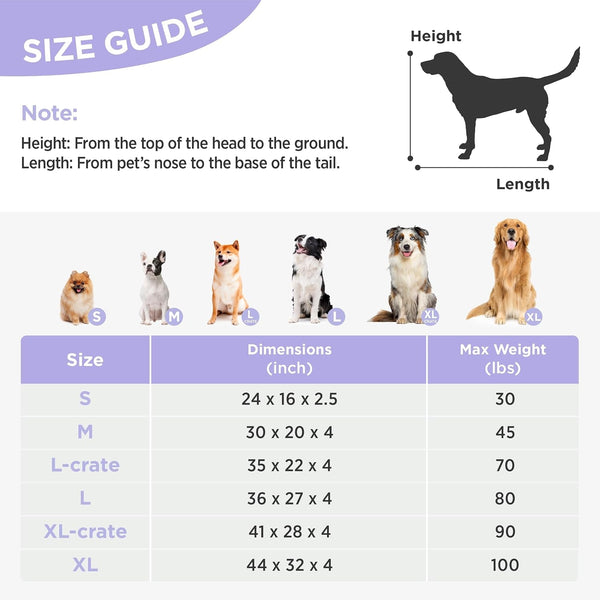 LE SURE Cute Aesthetic Dog Bed for Crate,Jacquard Thick Pet Pillow 35X22 | Shredded Chopped Foam,Modern Plush Crate Cushion Gift for Large Dog, Waterproof Washable Cover, Nonslip Bottom, Green5