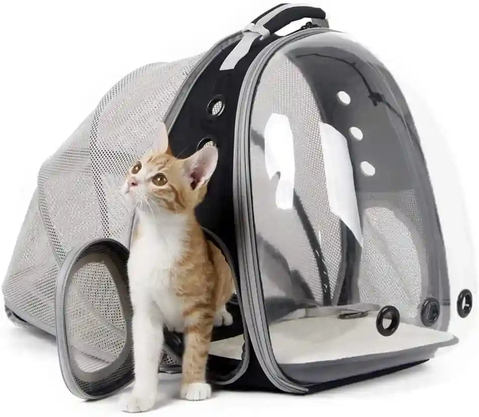 expandable-pink-cat-backpack-carrier-fit-up-to-12-lbs-space-capsule-clear-bubble-window-pet-carrier-backpack-for-kitten-bunny-rabbit-and-small-puppy