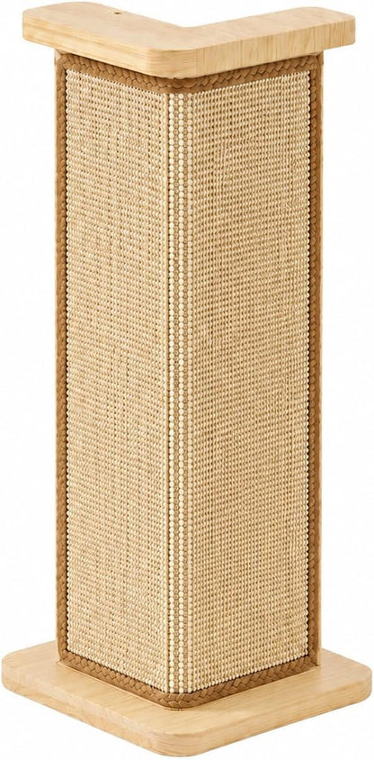 Couch Corner Cat Scratcher, 25.6'' Corner Cat Scratching Post for Sofa, Replaceable Sisal Scratching Pad for Wall Furniture Protector7
