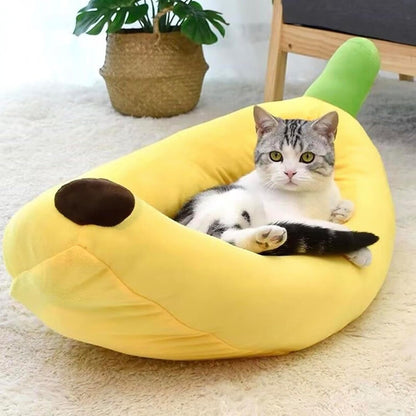 Dog & Cat Bed for Indoor Cats Relaxing Banana Mattress Fluffy Pet Mattress Waterproof Memory Foam Pet Bed with Sides Suitable for Small and Medium-Sized Dogs and Cats Guinea Pig Bed (Small)4