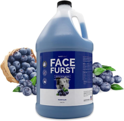 Bark2Basics Face Furst Blueberry Facial Scrub Dog Shampoo, 1 Gallon | Ready to Use Pet Grooming Face Wash; Helps Remove Tear Stains, Exfoliates Dead Skin, Gentle around Eyes, Groomer Grade1