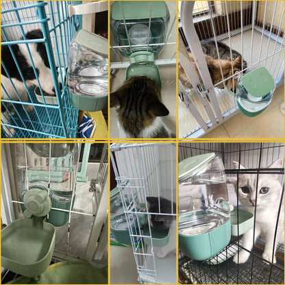 35Oz Hanging Automatic Rabbit Water Dispenser, Cage Water Bottle Auto Gravity Pet Water Station for Small Animals, Puppy Kitten Rabbit Chinchilla Hedgehog Ferret, 1L(Green)6