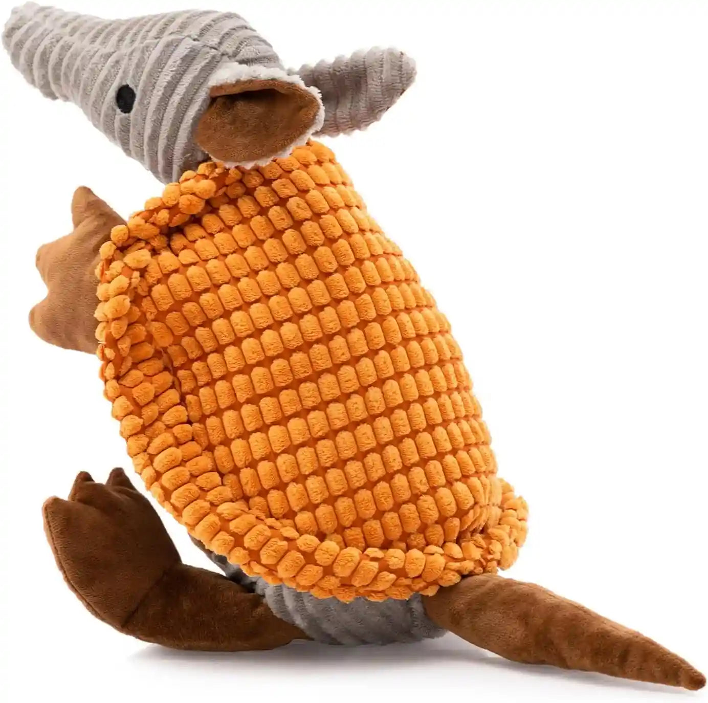 hollypet-plush-dog-squeaky-toy-stuffed-armadillo-animal-pet-puppy-chew-toys-with-clean-teeth-for-small-medium-large-all-breed-sizes-dogs-gray-8-in