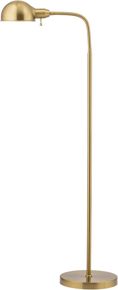 Adjustable Floor Lamp with Flexible Gooseneck and Rotatable Shade, E26 Socket, 10-Inch Base - Ideal for Reading, Bedside, Living Room, Brushed Nickel1
