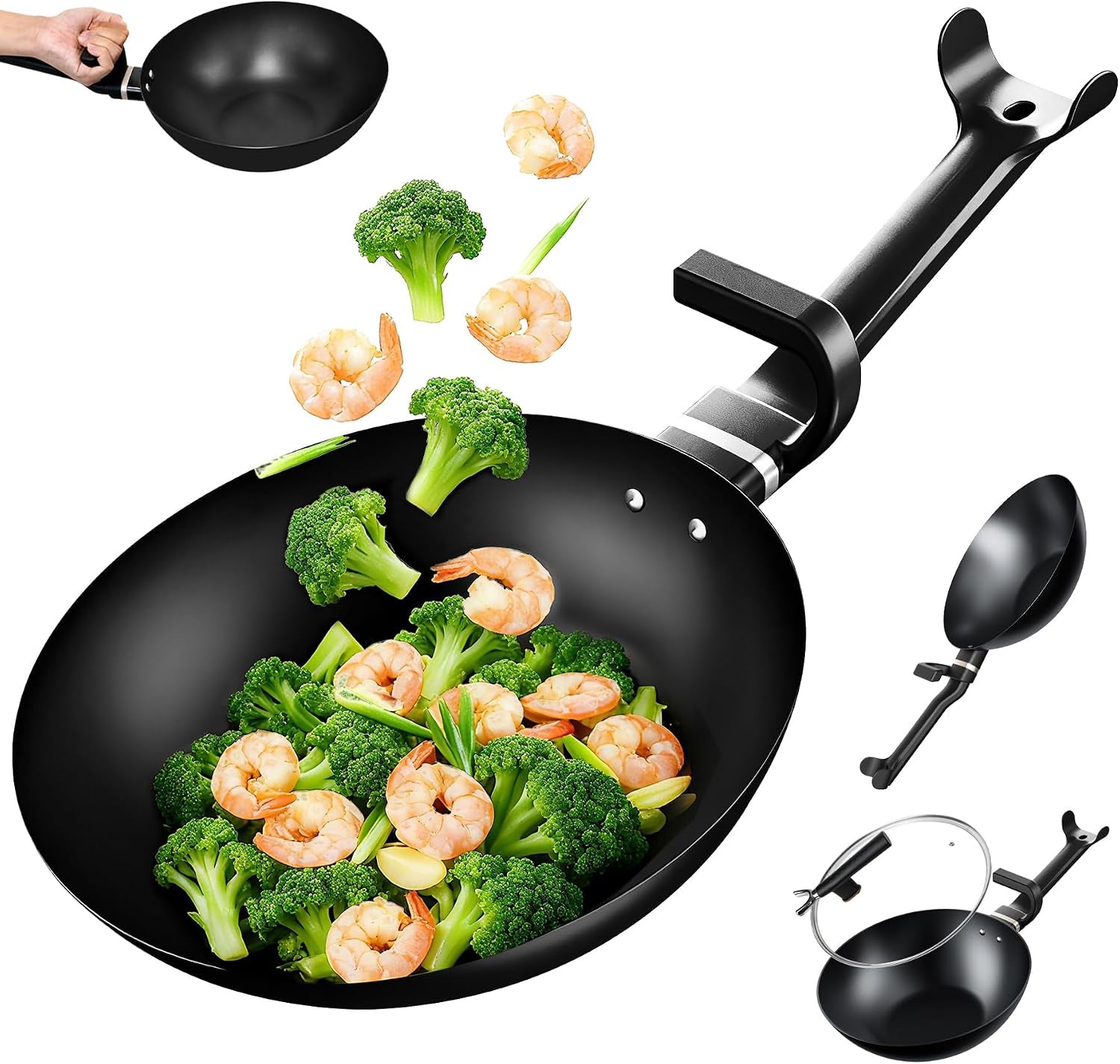 carbon-steel-wok-pan-non-stick-saute-pan-nitriding-process-13-inch-woks-stir-fry-pans-nonstick-with-ergonomic-handle-cookware-pots-and-pans-versatile-bottom-chinese-woks-for-all-stoves