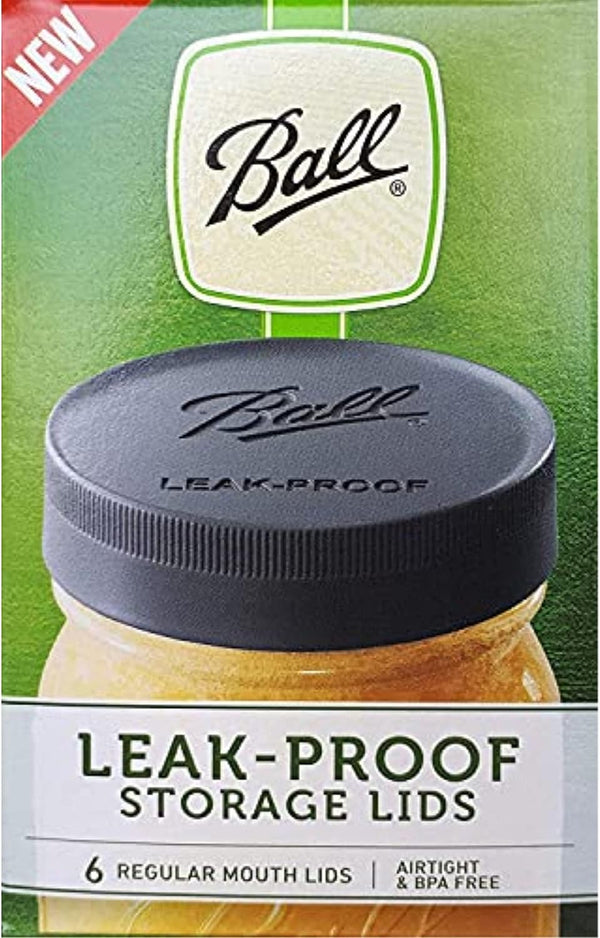 Mason Jar Leak-Proof Lids, Regular Mouth, 6-Count1