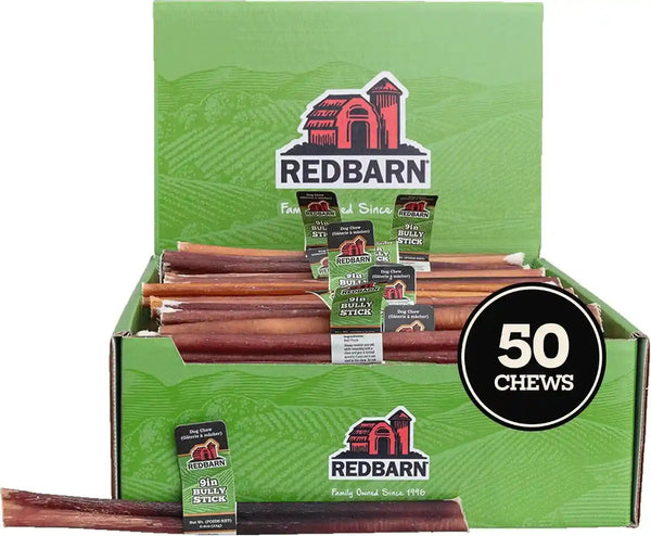 Redbarn Premium Bully Sticks for Dogs - 7 Inch, 6 Count - Long Lasting, Rawhide-Free, Slow Roasted, Low Odor & Highly Digestible, Single Ingredient Chews & All-Natural Dental Treats for Chewers24