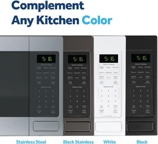 GE Countertop Microwave Oven, 1150 Watt, 1.6 Cu. Ft., Stainless Steel | 8 Convenience Cook Settings, One-Touch Controls, Child Lock Technology, Glass Turntable, for Kitchen, Dorm, Office, Apartment9