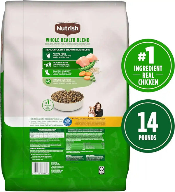 Nutrish Dry Cat Food, Chicken & Brown Rice Recipe, 14 Lb. Bag (Rachael Ray) | Vitamin E and Antioxidants Help Support a Healthy Immune System, Provides Complete & Balanced Nutrition3