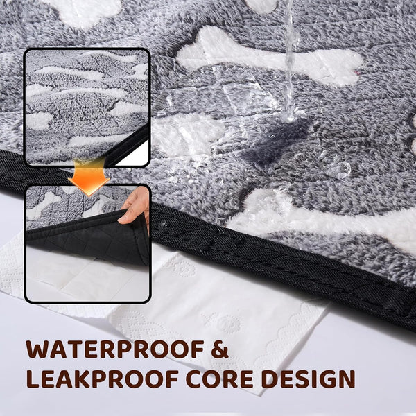 25"X35" Double-Sided Chew Proof Dog Blanket for Sofa Bed Dog Crate | Indestructible Dog Blanket for Aggressive Chewers, Flannel Tear-Resistant & Waterproof Pet Throw Blanket Furniture Protector5