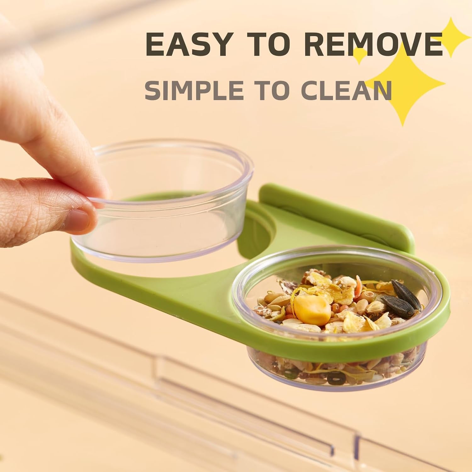 magnetic-reptile-feeding-ledge-with-2-pack-plastic-bowls-food-feeder-water-dish-for-crested-gecko-dwarf-hamstergray-magnetic-mounted