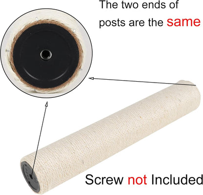 Dimaka Cat Scratching Post Replacement Pole, Cardboard and Sisal, 13.4In, 34Cm3