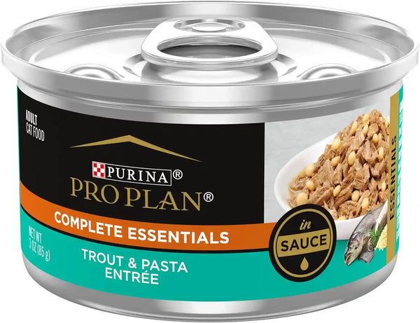 Purina Pro Plan Gravy, High Protein Wet Cat Food Variety Pack, Complete Essentials Chicken and Turkey Favorites - (Pack of 24) 3 Oz. Cans13