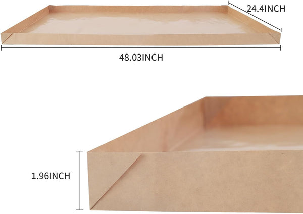 Disposable Guinea Pig Cage Liners, 48" X24 Large Liner Bag for Guinea Pig Cage Bottom, Water-Resistant Kraft Paper (4Pack)2