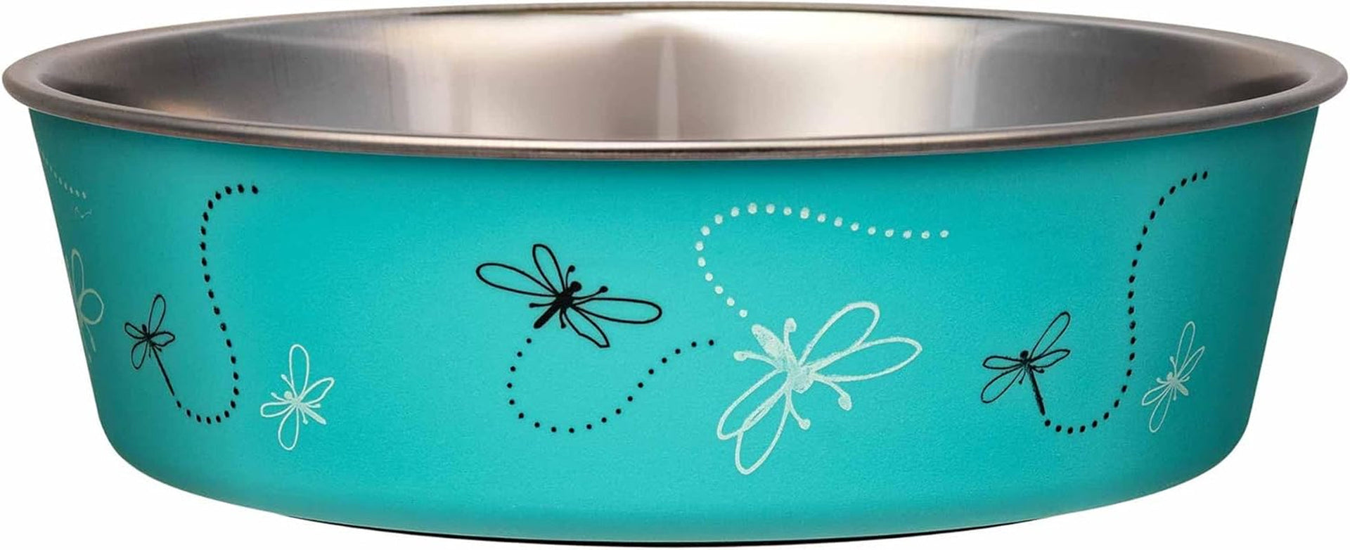 loving-pets-bella-dog-bowls-stainless-steel-dog-cat-bowls-spill-proof-dog-food-bowl-cat-bowl-puppy-essentials-pet-supplies-great-for-home-travel-medium-20-35-lbs-blueberry