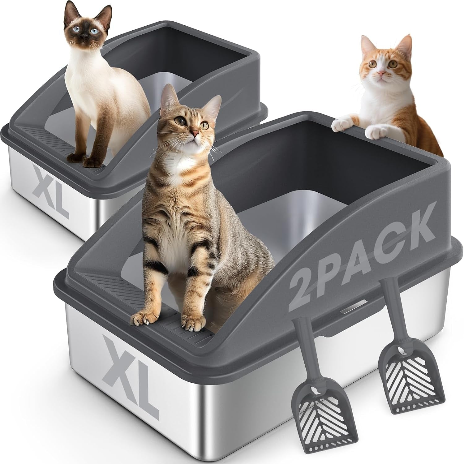 2-pack-stainless-steel-litter-box-xl-enclosed-cat-litter-boxes-with-lid-for-big-cats-and-multi-cats-high-sided-anti-urine-leakage-non-stick-bottom-dark-gray