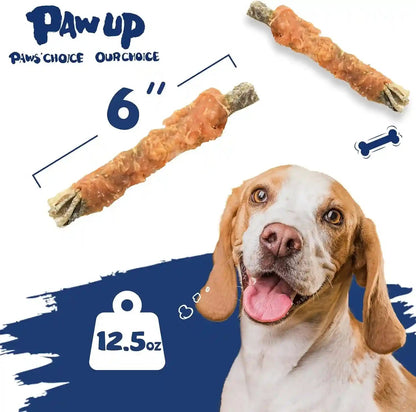 PAWUP Dog Treat Chicken Wrapped Cod Skins, Fish Chews Rolls for Medium Dogs, Healthy, Rawhide-Free, 12.5 Oz2