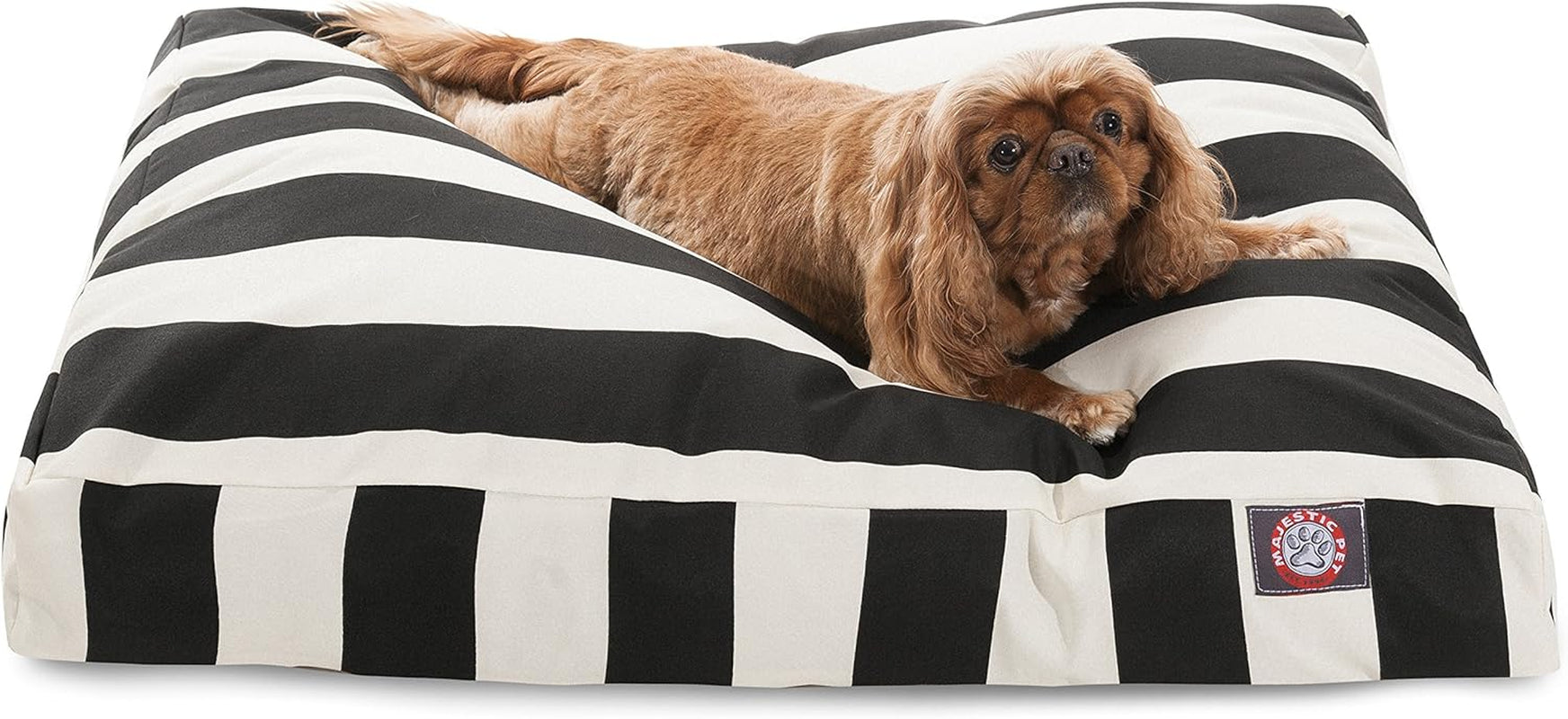 majestic-pet-stripes-rectangle-medium-dog-bed-washable-non-slip-comfy-pet-bed-dog-crate-bed-with-removable-washable-cover-dog-kennel-bed-for-sleeping-polyester-fiber-medium-black